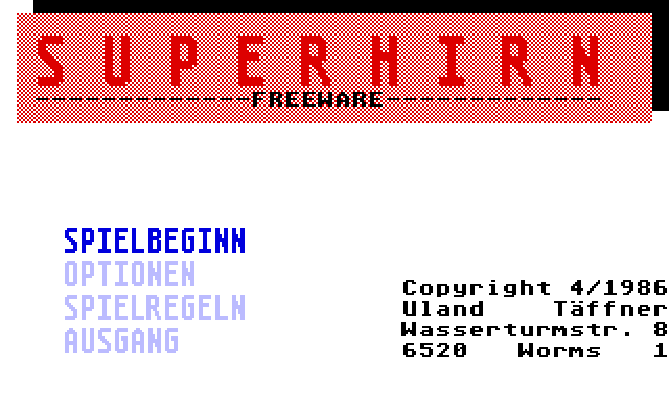 Superhirn atari screenshot